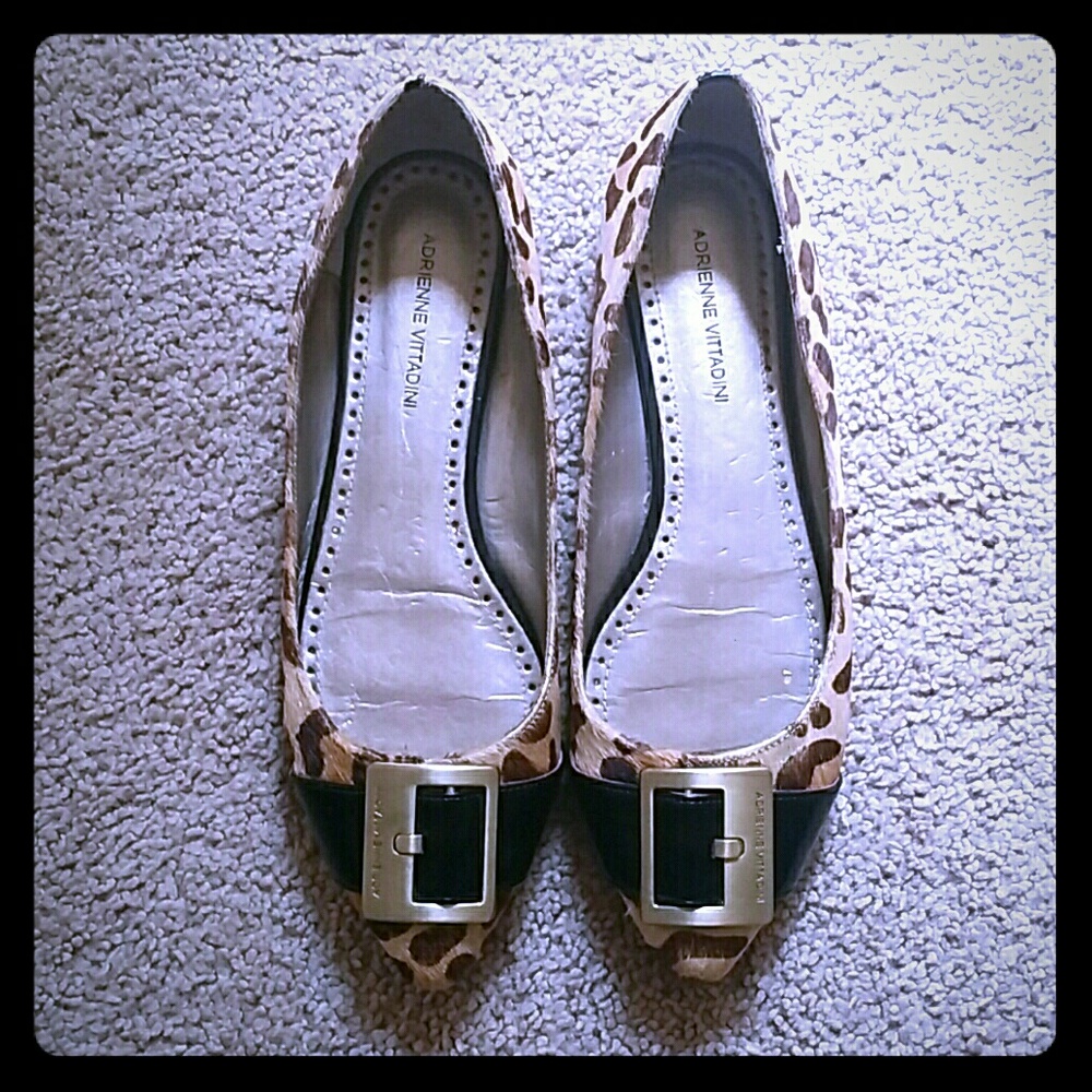 Adrienne Vittadini Charlotte Leopard flats